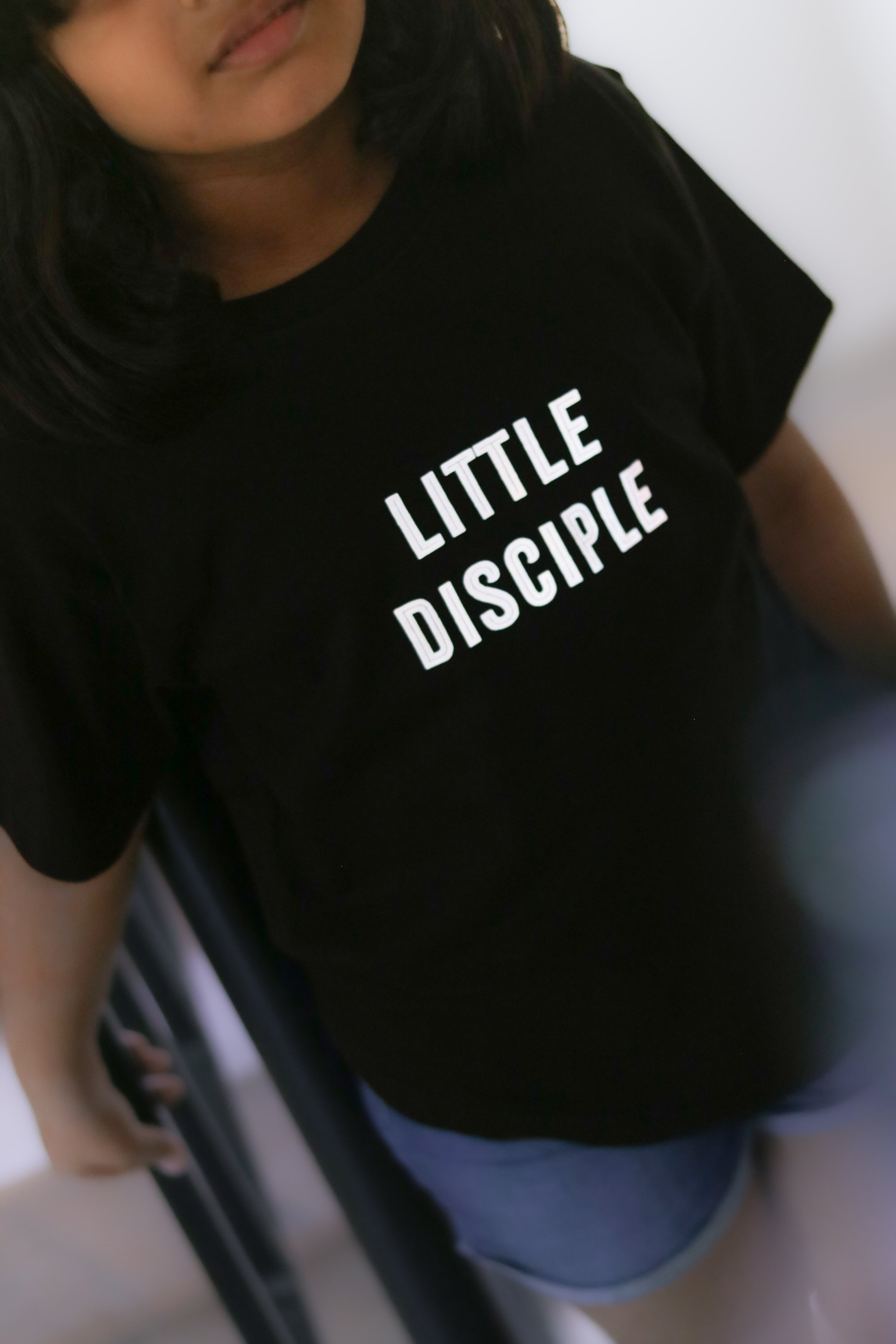 Little Disciple - Reflective Grey Vinyl Print - Kids Tee