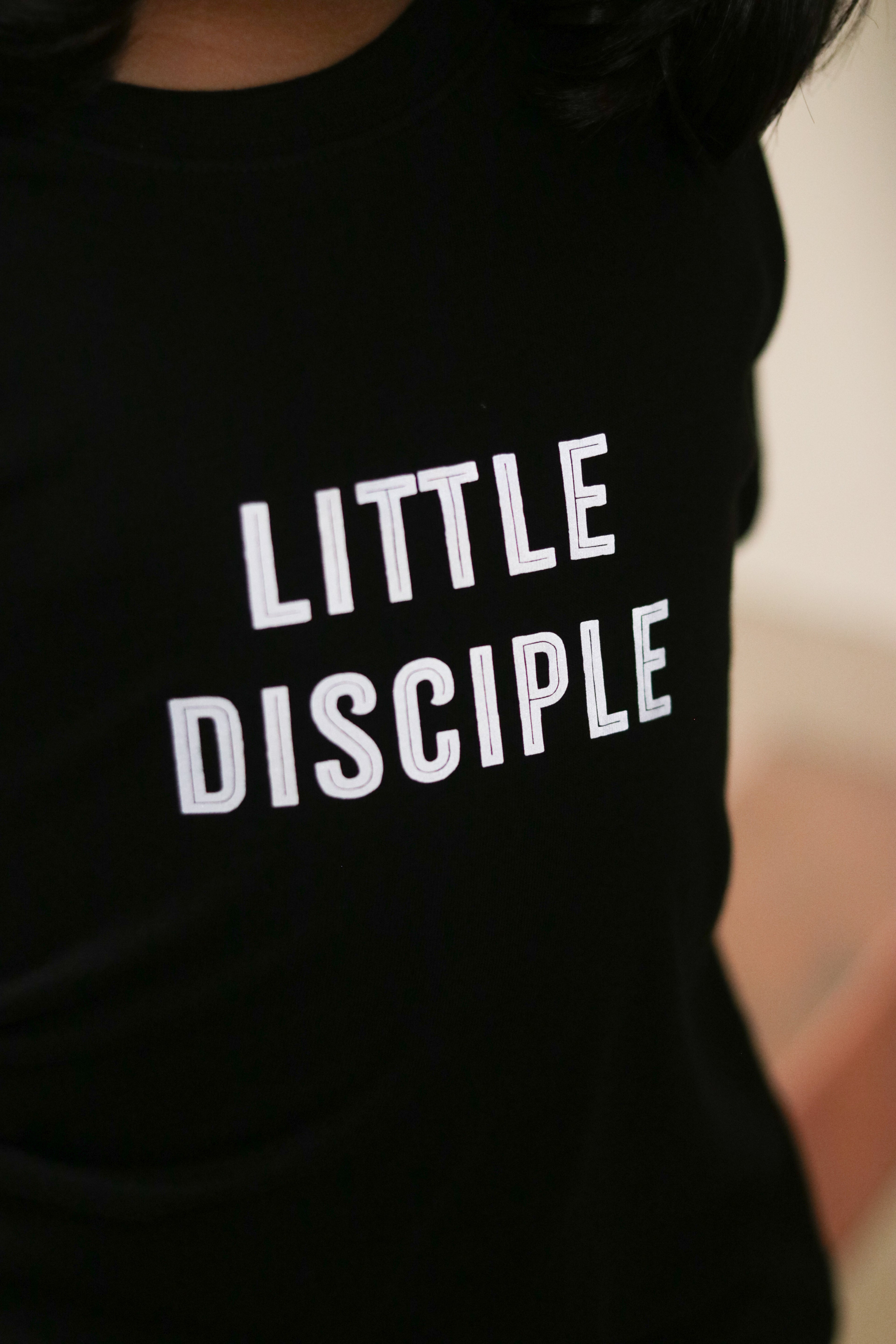 Little Disciple - Reflective Grey Vinyl Print - Kids Tee