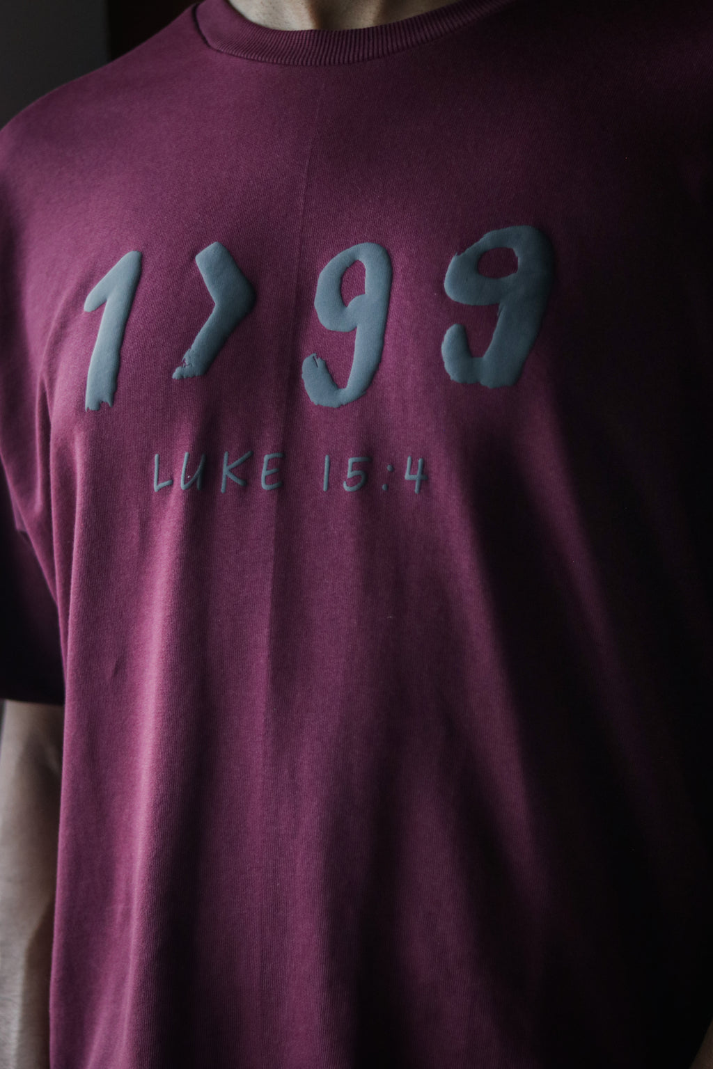 1 > 99 Christian Oversized Tee (Vinyl Print)