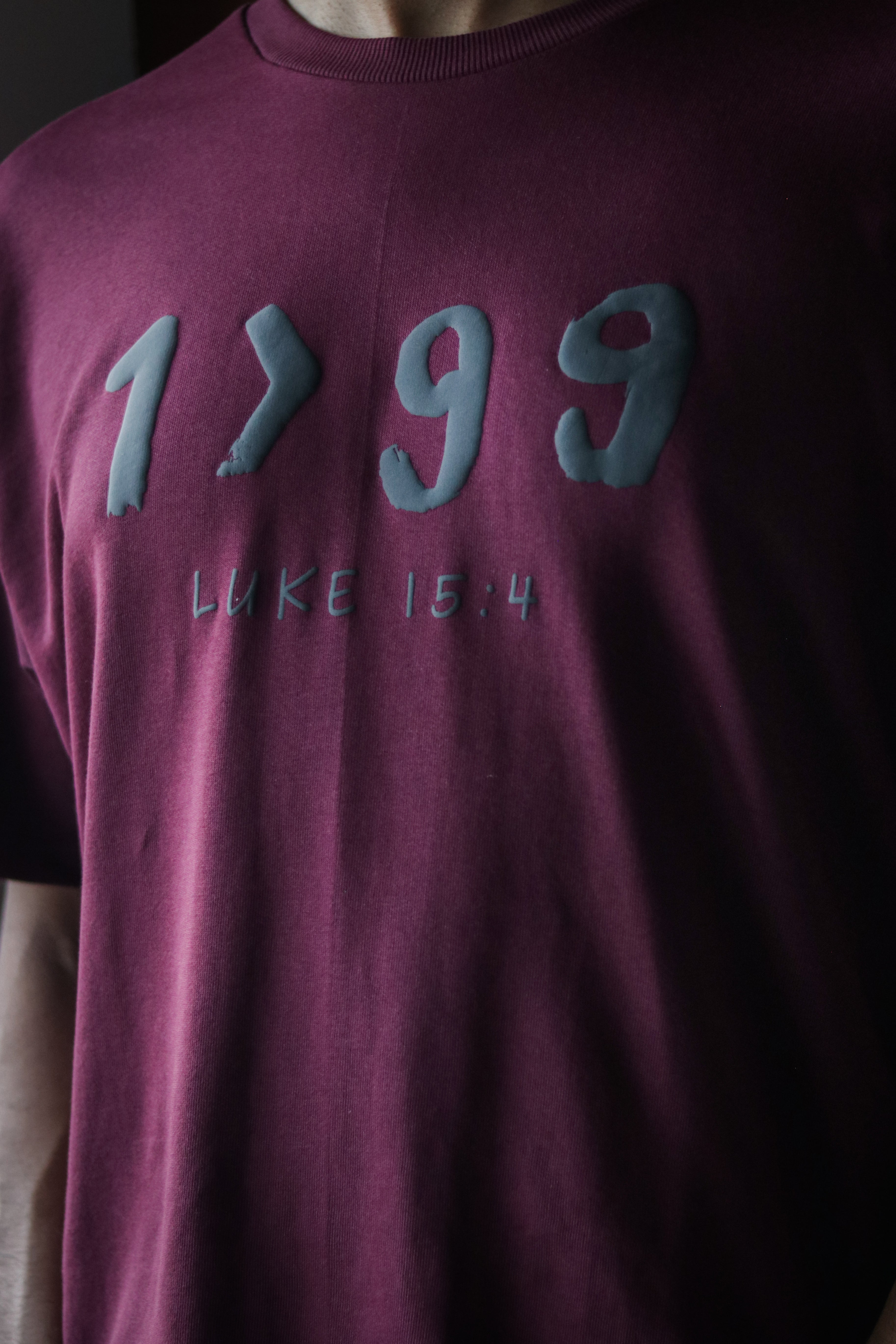 1 > 99 Christian Oversized Tee (Vinyl Print)